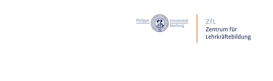 Zu sehen ist das Logo der Philipps-Universität Marburg und das Logo des Zentrums für Lehrerbildung Marburg.