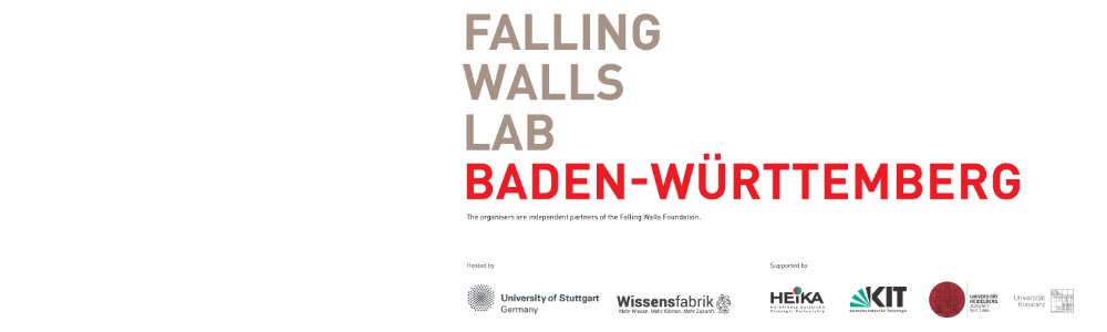 Logo des Falling Walls Lab Baden-Württemberg mit der Logoleiste der Organisator*innen