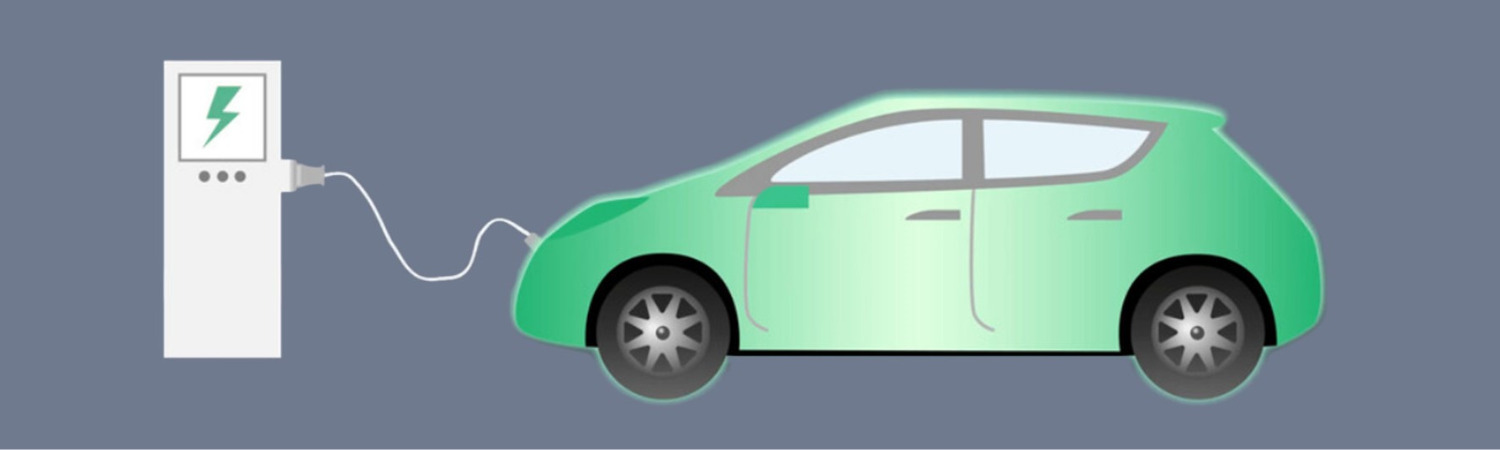 Ladesäule und Elektrofahrzeug, die über ein Ladekabel verbunden sind für das Lades des Elektro-Autos