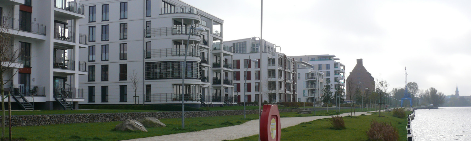 Wohnungsbau am Wasser in Schwerin